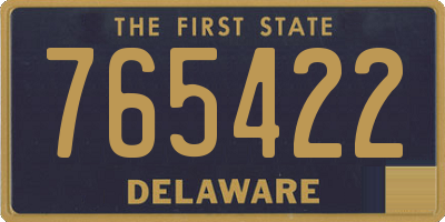 DE license plate 765422