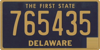 DE license plate 765435
