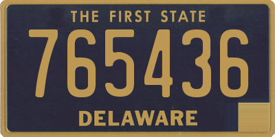 DE license plate 765436