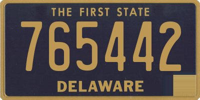 DE license plate 765442