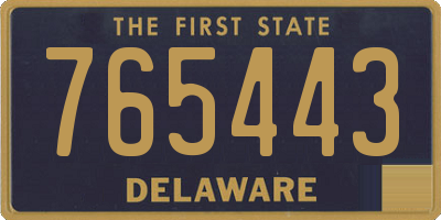 DE license plate 765443