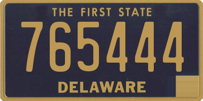 DE license plate 765444