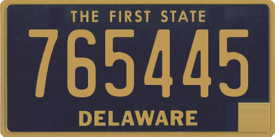 DE license plate 765445