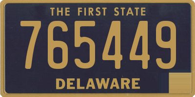 DE license plate 765449