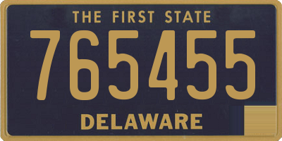 DE license plate 765455