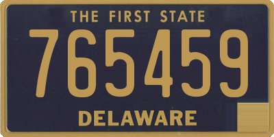 DE license plate 765459
