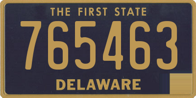 DE license plate 765463