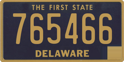 DE license plate 765466