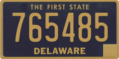 DE license plate 765485