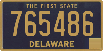DE license plate 765486