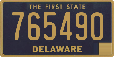 DE license plate 765490