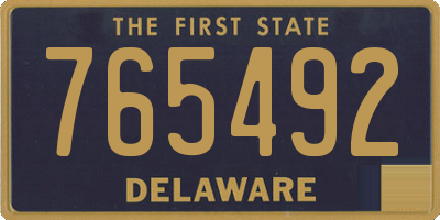 DE license plate 765492