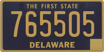 DE license plate 765505