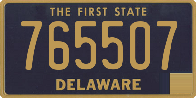 DE license plate 765507
