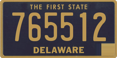 DE license plate 765512
