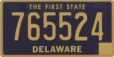 DE license plate 765524