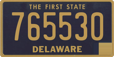 DE license plate 765530