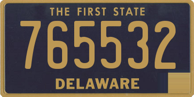 DE license plate 765532