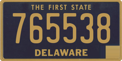 DE license plate 765538