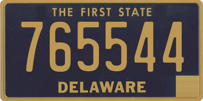 DE license plate 765544