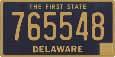 DE license plate 765548