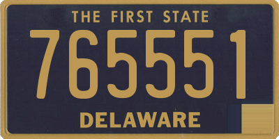 DE license plate 765551