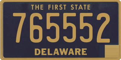DE license plate 765552
