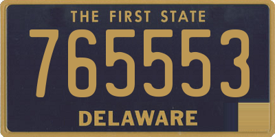 DE license plate 765553