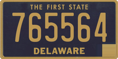 DE license plate 765564