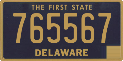 DE license plate 765567