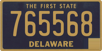 DE license plate 765568