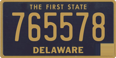 DE license plate 765578