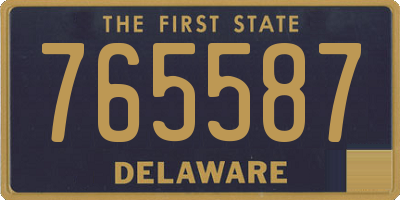 DE license plate 765587