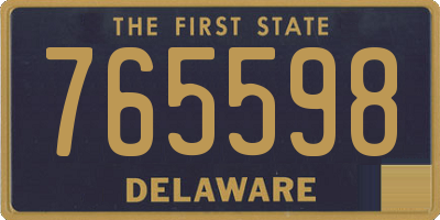 DE license plate 765598