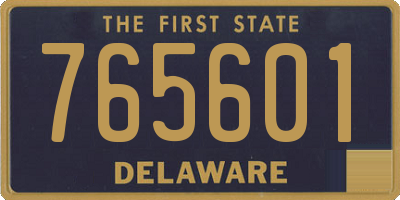 DE license plate 765601