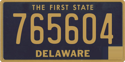 DE license plate 765604