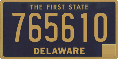 DE license plate 765610
