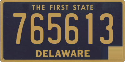 DE license plate 765613