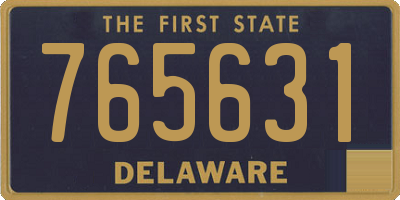 DE license plate 765631
