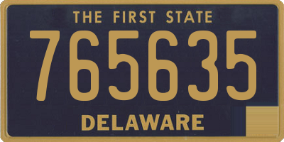 DE license plate 765635