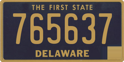DE license plate 765637