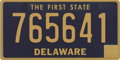DE license plate 765641