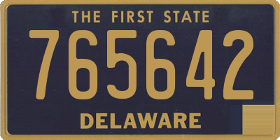 DE license plate 765642