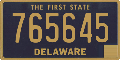 DE license plate 765645