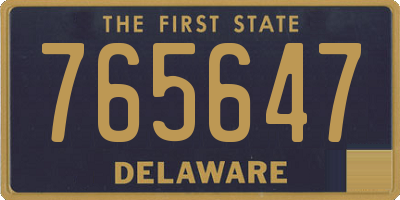 DE license plate 765647