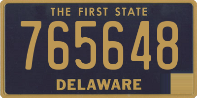DE license plate 765648