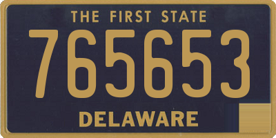 DE license plate 765653