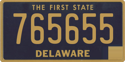 DE license plate 765655