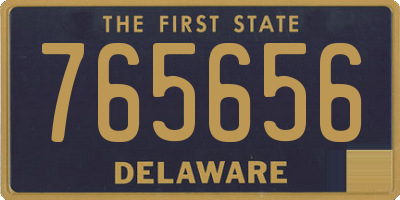 DE license plate 765656