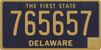 DE license plate 765657